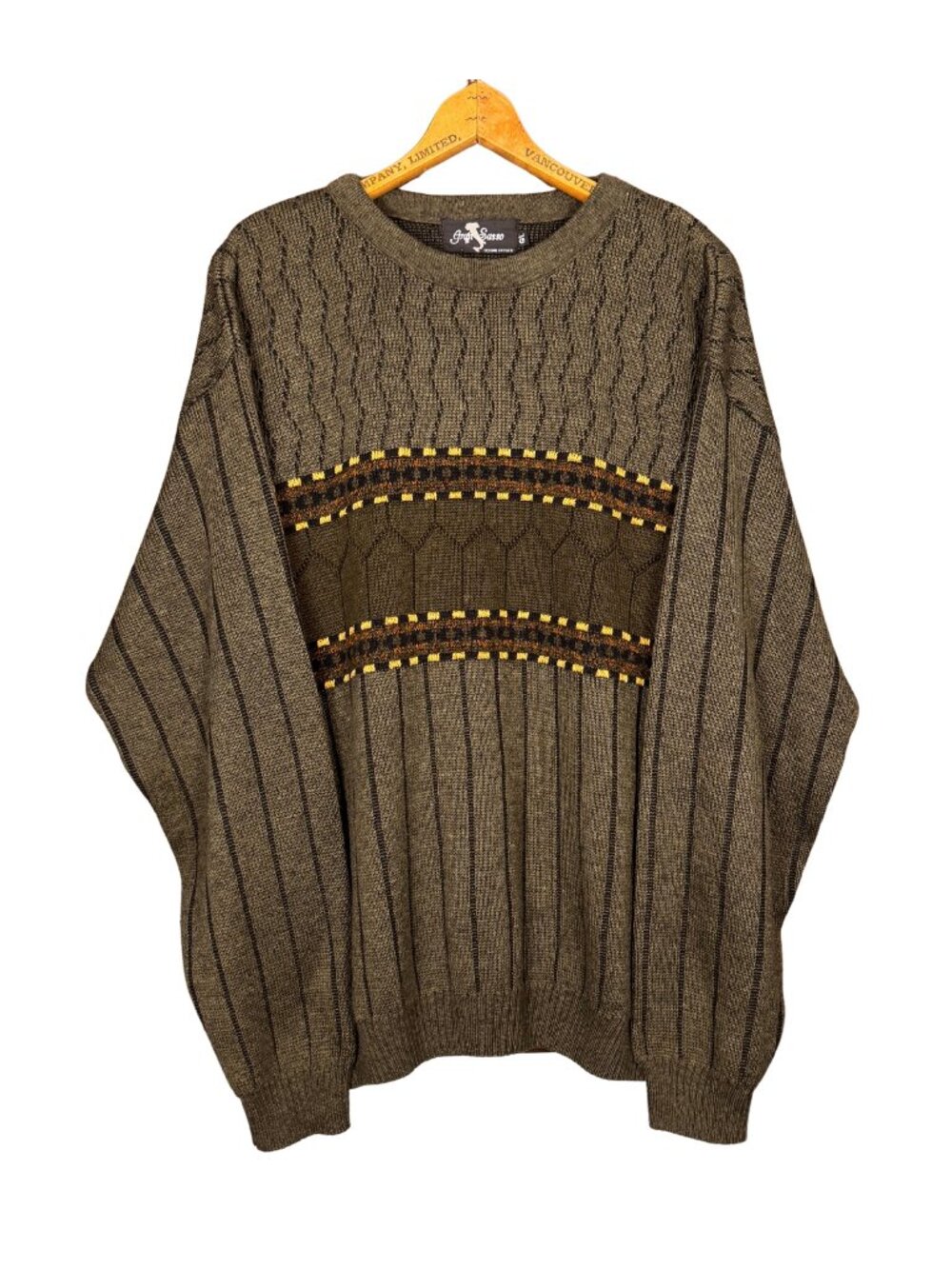 Vintage 90s Grandpa Sweater Knit Indie Grunge Earth Tone Western Clothing